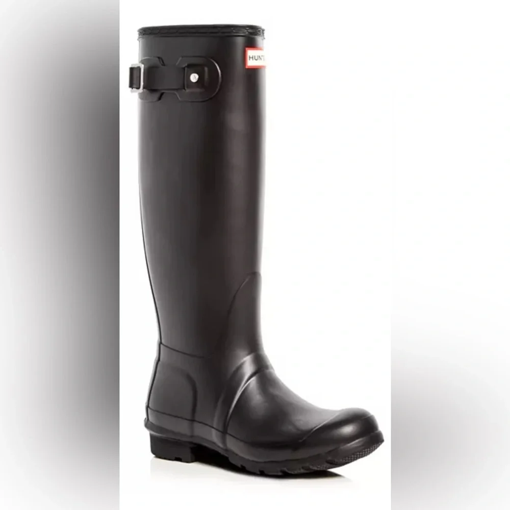 Hunter Women's Original Tall Matte Boots, Black, EU Size 38 - Picture 3 of 16